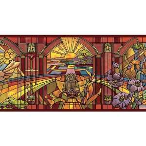  Chesapeake Wallcoverings Border   Stained Glass