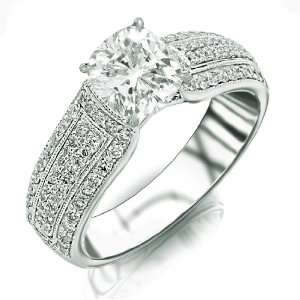 Channel Set Baguette And Round Diamond Engagement Rings with a 1 Carat 