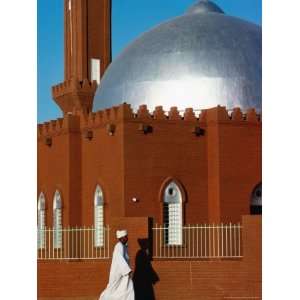  Man Walking Past Silver Domed Mosque, Omdurman, Khartoum 