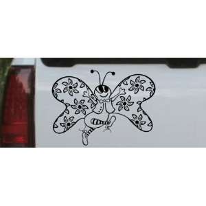 Cute Butterfly with Flowers Butterflies Car Window Wall Laptop Decal 