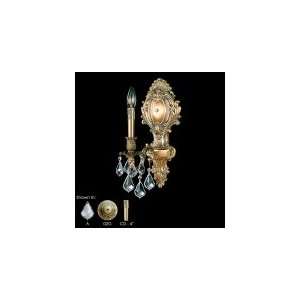   Wall Sconce in Light Bronze Satin with Clear Precision Pendalogue