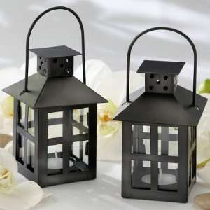  Luminous Black Tea Light Lantern Wedding Centerpiece