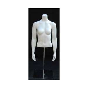  White Female Torso With Arms On Stand Arts, Crafts 
