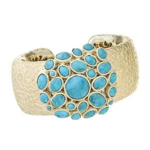   Bold Magnesite Gem Cluster Wide Cuff Bracelet Rivka Friedman Jewelry