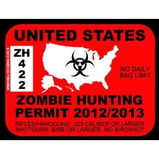  Texas Zombie Hunting Permit 2012 (Bumper Sticker) Explore 