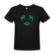 Womens T Shirts ~ Womens Heavyweight T Shirt ~ Irish Heart